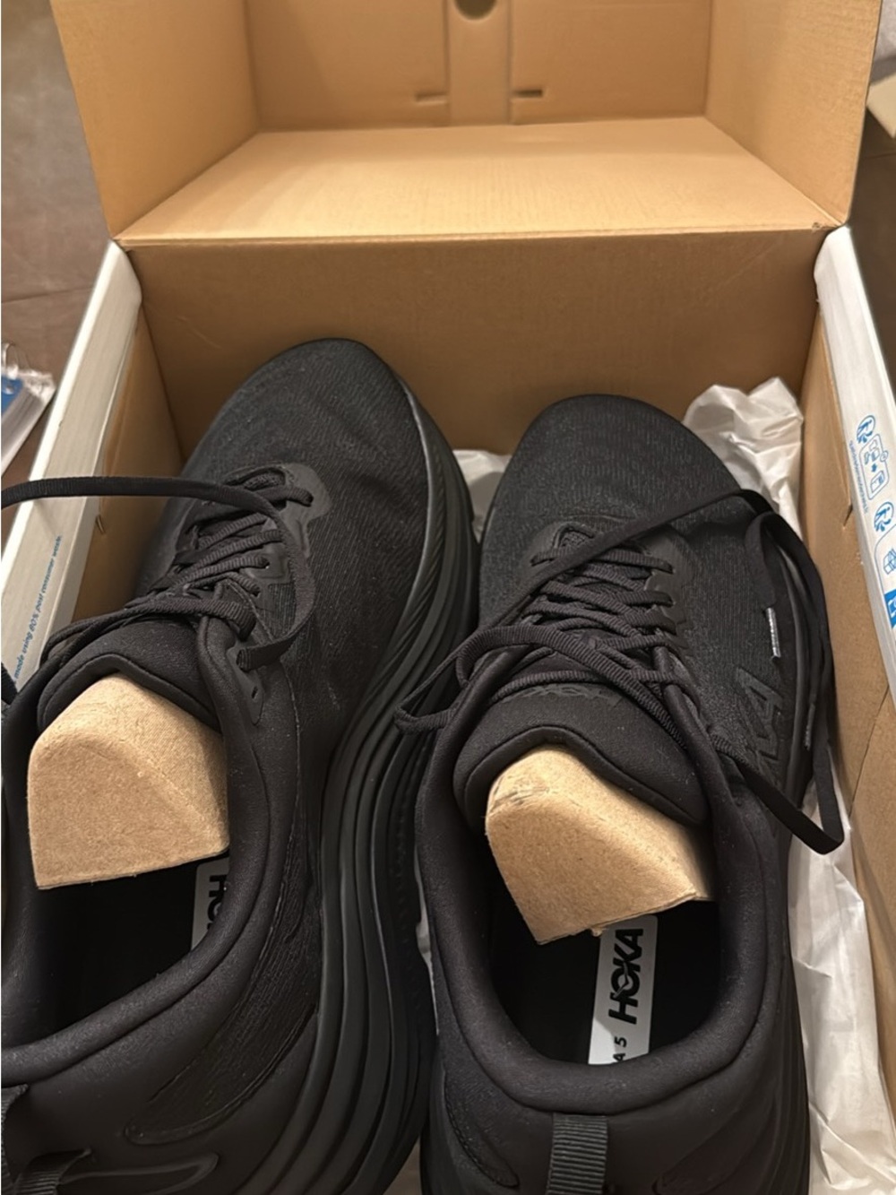 Hoka Men's All-Black Athletic Running Shoes